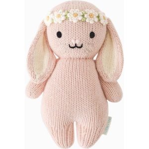 7" Baby Bunny Rose (With Flower Crown) Hand-Knit Doll