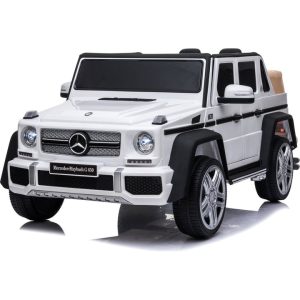 24V Mercedes G-Wagon 1-Seater Kids Ride-On Car with Remote Control - White