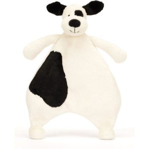 Bashful Black & Cream Puppy Comforter