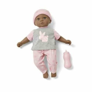 Sweet Smiles Baby Doll - Pink Outfit with Dark Skin Tone