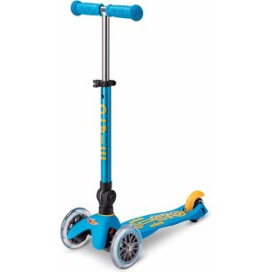 Micro Mini Foldable LED Scooter - Ocean Blue