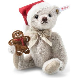 Little Santa Claus Teddy Bear with Gingerbread Cookie - 2024 Limited Edition