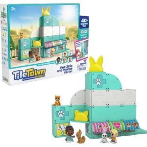 Tile Town Pet Vet Magnetic Tiles Playset